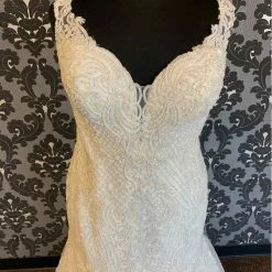 Something Blue Essense Of Australia D2434 Wedding Dress Beaded Ivory AS IS HOLES IN TULLE WEDDING DRESSES