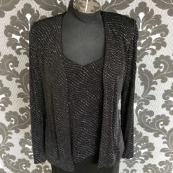 Something Blue FORMAL/MOTHER'S DRESSES Alex Evenings 79283 Women's Formal Poly Spandex Black Size 8 W/ Jacket