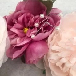 Something Blue Swag Floral Blush/Fuchsia/Ivory/Green Size 14.5" FLORAL DECOR