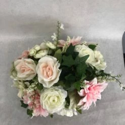 Something Blue DECOR Floral Arrangement Size 13"x10" Floral Ivory/Blush/Green FLORAL