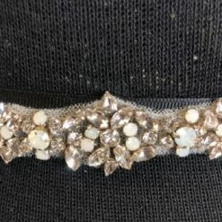 Something Blue Casablanca Bt5030- SA084 Belt Rhinestone/Opal Ivory/Silver Size 20 "AS IS"