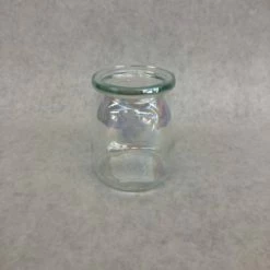 Something Blue DECOR Tea Light Holder Size 3.25" Glass Iredecent CANDLES