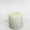 Something Blue Pillar Candle LED Silver Size 2" CANDLES