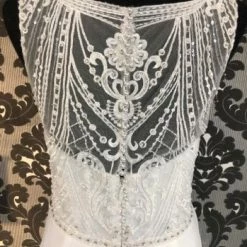 Something Blue Wtoo Size 14 Ivory A-line Highneck Sleeveless Wedding Dress