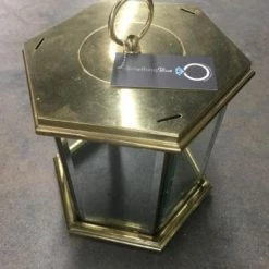 Something Blue Wedding Glass Gold 14in Terrarium