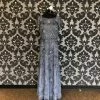 Something Blue Adrianna Papell Formal Size 12 Beaded Navy FORMAL/MOTHER'S DRESSES