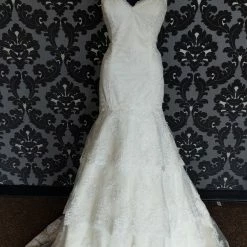 Something Blue Tara Keely Wedding Dress Size 8 Lace Ivory Strapless Mermaid Sweetheart WEDDING DRESSES