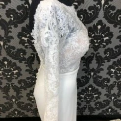 Something Blue Stella York 6817 Women's Wedding Dress Crepe/Lace Ivory Size 10 WEDDING DRESSES