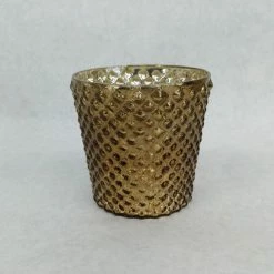 Something Blue Candle Holder Size 4" Glass Champagne CANDLES