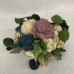 Something Blue DECOR Sola Flowers Bouquet Sola Flowers Navy/Lavender/Ivory/Green Size 10