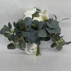 Something Blue Bouquet Floral/Greenery White & Green Size 11" FLORAL