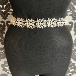 Something Blue Marionat 1085 Silver/Ivory Rhinestone Pearl Rhodium