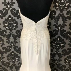 Something Blue Justin Alexander JOSIE 88004 Women's Wedding Dress Crepe Ivory Size 10 WEDDING DRESSES