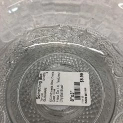Something Blue KIG Indonesia Bowl Crystal Clear Size 8"x3" Bowl GLASSWARE DECOR