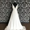 Something Blue WEDDING DRESSES Essense Of Australia Size 14 Ivory Chiffon V-Neck A-Line