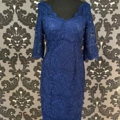 Something Blue FORMAL/MOTHER'S DRESSES Black Label By Jasmine M200014 Formal Lace Cobalt Size 8
