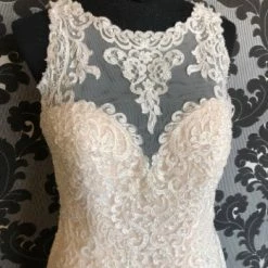 Something Blue Mori Lee Wedding Dress Lace/Beading Ivory Size 12 AS IS PILLING ON LEFT SIDE WEDDING DRESSES