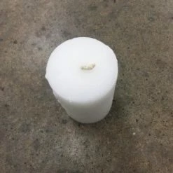 Something Blue Wedding DECOR Pillar Candle Wax White Size 3" CANDLES