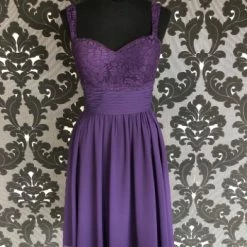 Something Blue B2 Jasmine B163066 Women's Formal Lace/Chiffon Purple Size 8 Lace