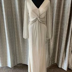 Something Blue Adrianna Papell Formal Metallic Champagne Size 10 FORMAL/MOTHER'S DRESSES