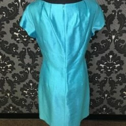 Something Blue Size 10 Pool Lugo 221 Cocktail Linen Cap Sleeve FORMAL/MOTHER'S DRESSES