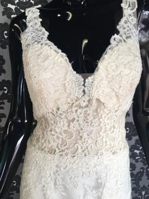 Something Blue Wedding AF Couture Women's Wedding Dress Lace Ivory Size 12 Sleeveless 5 Something Blue Wedding AF Couture Women's Wedding Dress Lace Ivory Size 12 Sleeveless