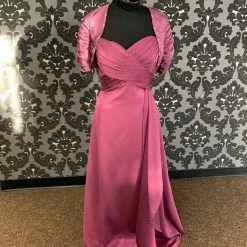 Something Blue Belsoie L3002 Formal Chiffon/Beaded Exotic Fuchsia Size 12 FORMAL DRESSES FORMAL/MOTHER'S DRESSES