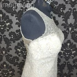 Something Blue Stella York 6435 Wedding Dress Lace Ivory/Moscato AS IS LARGE HOLES IN HIPS 9 Something Blue Stella York 6435 Wedding Dress Lace Ivory/Moscato AS IS LARGE HOLES IN HIPS