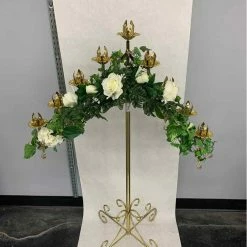 Something Blue Candelabra Size 48" Brass Gold CANDLES DECOR