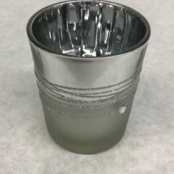 Something Blue DECOR Celebrate It Votive Holder Mercury Glass Silver Size 2.5" CANDLES