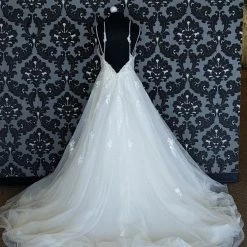 Something Blue Stella York 7156 Wedding Dress Size 14 Sequin Tulle Ivory Sleeveless A-line WEDDING DRESSES