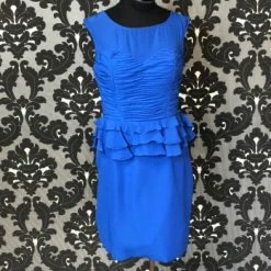 Something Blue FORMAL/MOTHER'S DRESSES Serena London 20183 Women's Cake Stand Chiffon Royal Blue Size 10