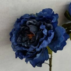 Something Blue Peony 2ct Fabric Blue/green