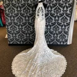 Something Blue Allure Bridal C525 Women Wedding Dress Embroidered Lace Size 12 WEDDING DRESSES