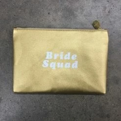 Something Blue Wedding Size 6"x9" White/Gold Leather