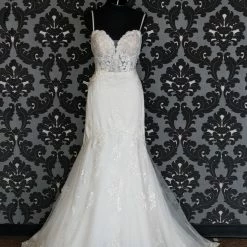 Something Blue WEDDING DRESSES Stella York 6867 Wedding Dress Size 14 Lace/Tulle Ivory Sleeveless