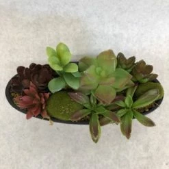 Something Blue Centerpiece Wood Various Greenery Size 4.5" X 10" CENTERPIECES DECOR