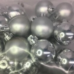 Something Blue Wedding Holiday Time Ornament Shatterproof Silver Size 23 Ct FILLER