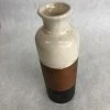 Something Blue Foreside Home & Garden Vase Ceramic Ivory/Black/Copper Size 8.5" Bud VASES