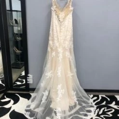 Something Blue WEDDING DRESSES Sincerity By Justin Alexander Women's Wedding Dress Lace Size 18