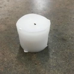 Something Blue Wedding Pillar Candle Wax White Size 1.5" CANDLES DECOR