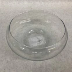 Something Blue Vase Glass Clear Size 8" Garden Dish VASES DECOR