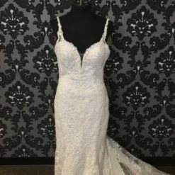 Something Blue Martina Liana MASON 744 Women's Wedding Dress Lace Sand/Ivory Size 10 WEDDING DRESSES