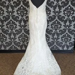 Something Blue Allure Bridal C458 Women's Wedding Dress Lace/Tulle Ivory W/ Removable Train