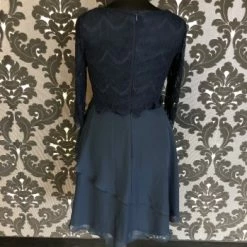 Something Blue 16 Navy Lace/Chiffon Dress