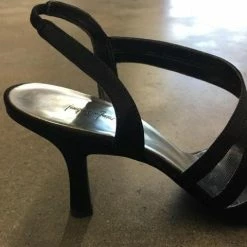 Something Blue NEW ARRIVALS Jacqueline Ferrar Rikki Women Shoe Satin/Mesh Black Size 9.5 SHOES