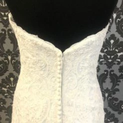Something Blue Mori Lee Women's Wedding Dress Lace Ivory Size 12 Strapless WEDDING DRESSES