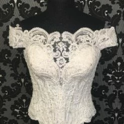 Something Blue Size 14 Ivory Martina Liana Beaded Lace Off The Shoulder Bodice WEDDING DRESSES