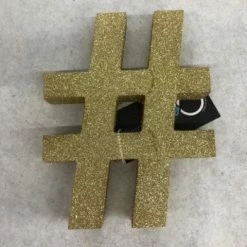 Something Blue Party City Sign Glitter Gold Size 9" SIGNS DECOR