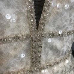 Something Blue Allure Bridal Disney "Ariel" Size 14 Ivory Sequin Fit & Flare 10 Something Blue Allure Bridal Disney